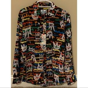 NWT Fresh Prints of Belair Long Sleeve Color Burst Shirt Prince Large